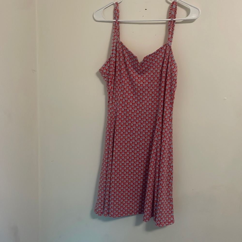 Red and blue Lily rose dress